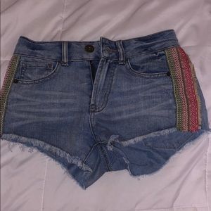 embroidered shorts